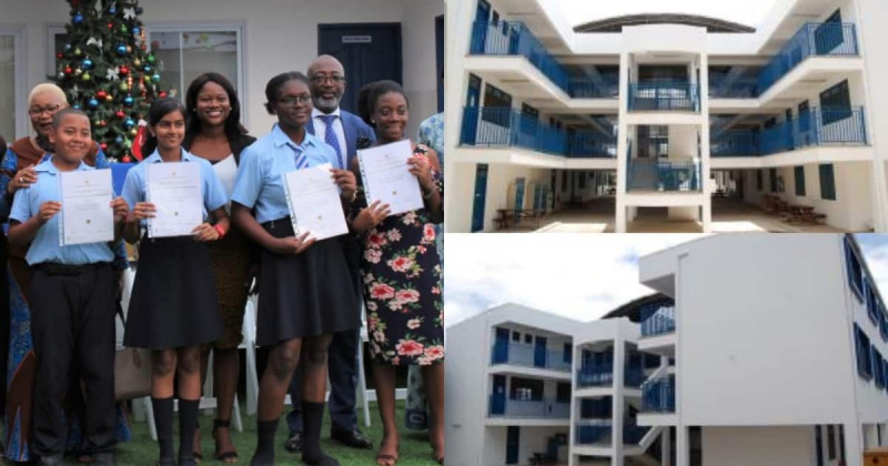A taxa de admissão para a Roman Ridge School em Accra sem mensalidades e almoço é de GHc 20.125